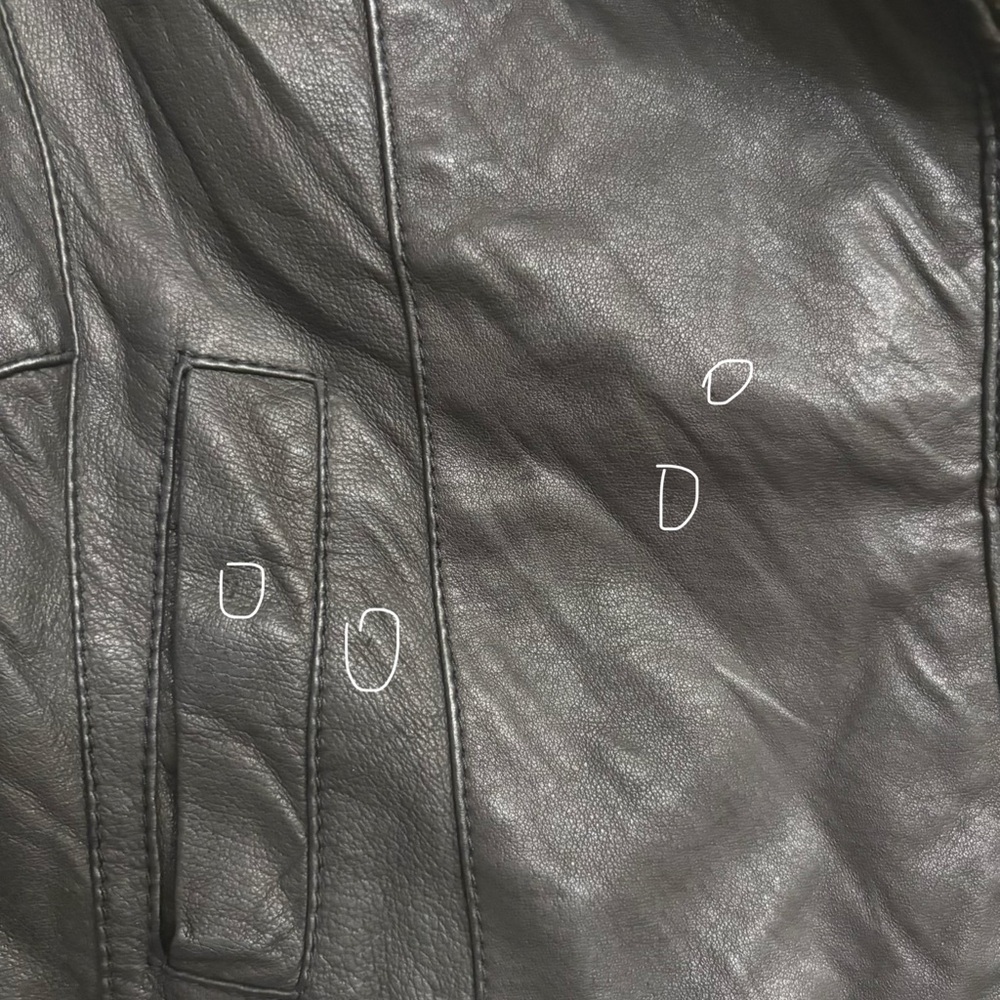 Anthropologie Idra Black Leather Moto Jacket Gold Zip Cropped Biker Edgy Chic - Picture 14 of 14
